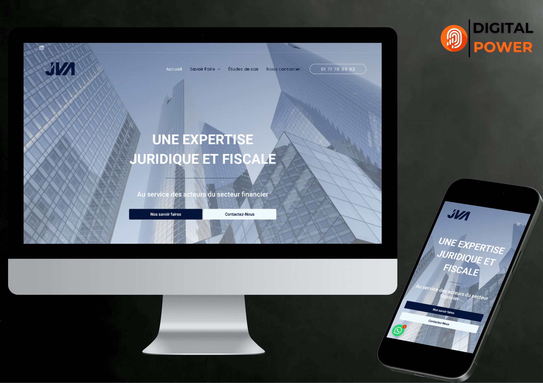 Site web JVA Avocats — réalisé par Digital Lawyer